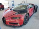Fire-damaged 2019 Bugatti Chiron previously owned by El Alfa is selling as a total loss on the cheap