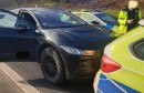 2019 Jaguar I-Pace allegedly gone rogue due to malfunction requires 8-cruiser police intervention on busy motorway