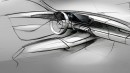 2019 Mercedes-Benz GLE interior design sketch