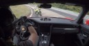 991.2 GT3 RS vs biker on Nurburgring