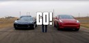 2020 Chevrolet Corvette C8 Stingray vs. Tesla Model Y Performance drag race
