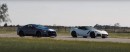 2020 Ford Mustang Shelby GT500 vs. 2019 Chevrolet Corvette ZR1 rolling drag race