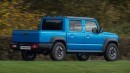 2020 Suzuki Jimny pickup truck rendering