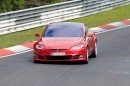Seven-Seater 2020 Tesla Model S Spied At the Nurburgring Dropping Hot Laps