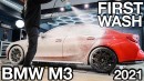2021 BMW M3 Competition Gets First Detailing, Large Grille Gets Cleaned