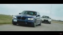 2021 BMW M3 Stick Shift drag and track comparison with 2008 E90 M3 on Throttle House