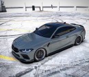 2021 BMW M4 Coupe with M8 kidney grilles rendering by Jon Sibal