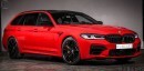 2021 BMW M5 Wagon rendering