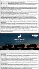 2021 Ford Bronco dealer document confirming 2022 Ranger platform