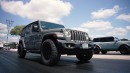 2021 Ford Bronco drag strip races Jeep Wrangler and 2020 Ram 1500 Hemi on ACCELER8