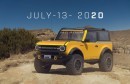 2021 Ford Bronco Two-Door in Cyber Orange rendering