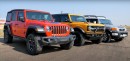 2021 Ford Bronco Sport Drag Races Jeep Wrangler 4xe, the Gap Is Huge