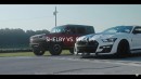 2021 Ford Bronco driven by Shelby Hall races on and off the track a Shelby Mustang GT500 SE