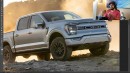 2021 Ford F-150 Gets Electric Truck Redesign from YouTube Artist