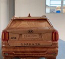 Wooden model of the 2021 Kia Sorento