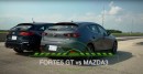 Mazda3 Vs Kia Forte 5 GT drag race