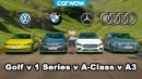 2021 VW Golf and Audi A3 Take on BMW 1 Series and Mercedes A-Class in Hatch Comparison