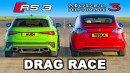 2022 Audi RS 3 Drag Races Tesla Model 3 Performance