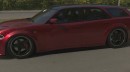 2022 Dodge Charger SRT Hellcat Widebody Magnum rendering by rostislav_prokop