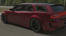 2022 Dodge Charger SRT Hellcat Widebody Magnum rendering by rostislav_prokop