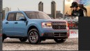 2022 Ford Maverick Pickup looks Bigger Thanks to YouTube Designer's Tweaks
