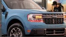 2022 Ford Maverick Pickup looks Bigger Thanks to YouTube Designer's Tweaks