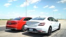 2022 Genesis G70 3.3T Struggles in Drag Races Against Audi S4 and BMW M340i