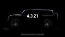 2022 GMC Hummer EV SUV March 2021 video teaser