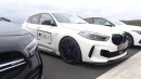 2022 Golf R Destroys BMW and Mercedes-AMG Hot Hatches in Wet Drag Race