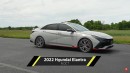 2022 Hyundai Elantra N vs. Kia K5 GT drag and roll races on Sam CarLegion