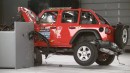 2022 Jeep Wrangler rollover during IIHS crash test