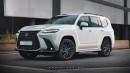 2022 Toyota Land Cruiser J300 transformed into 2023 Lexus LX in rendering by sugardesign_1 on Instagram
