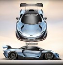 2022 McLaren Speedtail GTR Track Monster rendering by spdesignsest