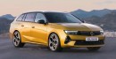 2022 Opel Astra Sports Tourer rendered based on spyshots by Kolesa