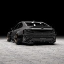 2022 Subaru WRX Slammed Widebody on stanced Rotiform rendering by bradbuilds
