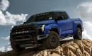 2022 Toyota Tundra with off-road cues to rival Ford F-150 Raptor rendering by wb.artist20 on Instagram