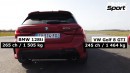 2022 Volkswagen Golf 8 GTI Gets Destroyed by BMW 128ti Hot Hatch in Drag Race