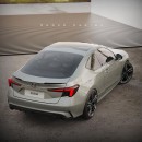 Honda Integra Coupe VTEC three-door rendering by sugardesign_1