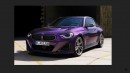 2023 BMW M2 inspired by CSL Hommage rendering by TheSketchMonkey