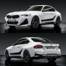 2023 BMW M2 M Performance parts rendering by superrenderscars