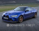 Unofficial BMW M4 CS/CSL rendering based on spy shots by germanysfinest43 on Instagram