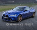 Unofficial BMW M4 CS/CSL rendering based on spy shots by germanysfinest43 on Instagram