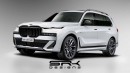 2023 BMW X7 M unofficial LCI Concept XM rendering by SRK Designs