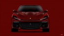2023 Ferrari Purosangue SUV full sketch to rendering by SRK Designs
