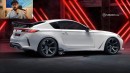 2023 Honda Civic Type R RWD Coupe Sports Car rendering by The Sketch Monkey
