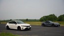 2023 Honda Civic Type R Drag Races Toyota Supra Manual