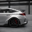 2023 Honda Civic Type R facelift widebody kit rendering by bimbledesigns