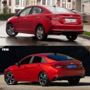 2023 Hyundai Accent unofficial new generation rendering by kelsonik
