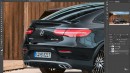 2023 Mercedes-Benz GLC Coupe SUV unofficial rendering by theottle
