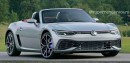 2023 Mid-Engine Volkswagen Blue Sport Roadster rendering by superrenderscars